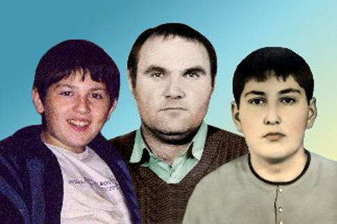 Бетрозовы Руслан (1958), Алан(1989) и Аслан(1990)